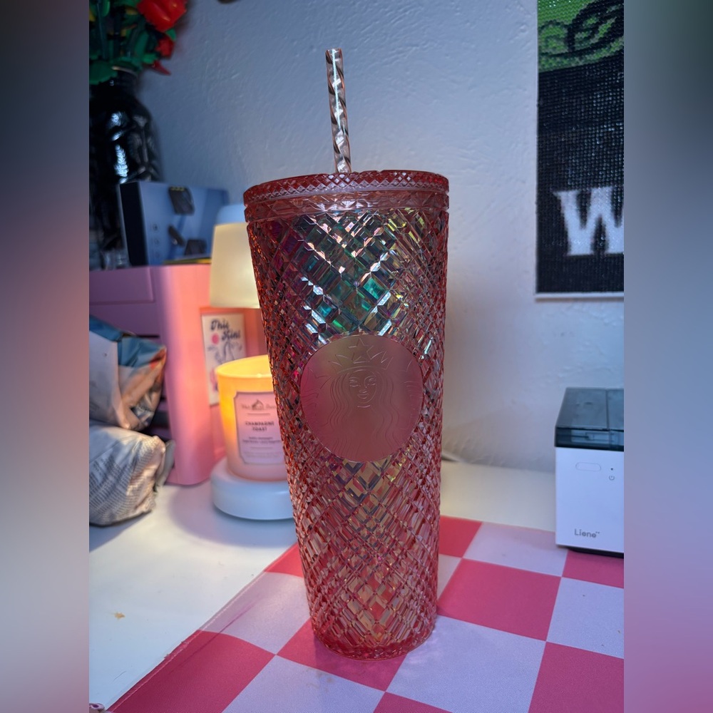 🌹 Starbucks 2021 Holiday Rose Gold Jewel Tumbler – Venti (24 oz)
